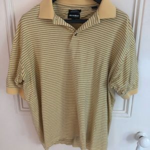 Bollé Yellow and Black Striped Golf Polo